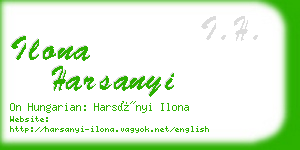 ilona harsanyi business card